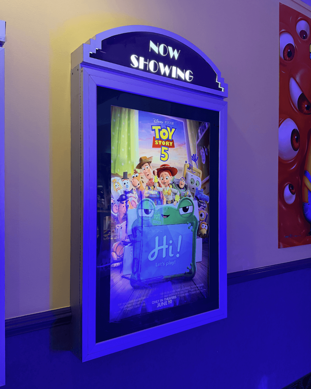 Toy Story 5 poster at the movie theater